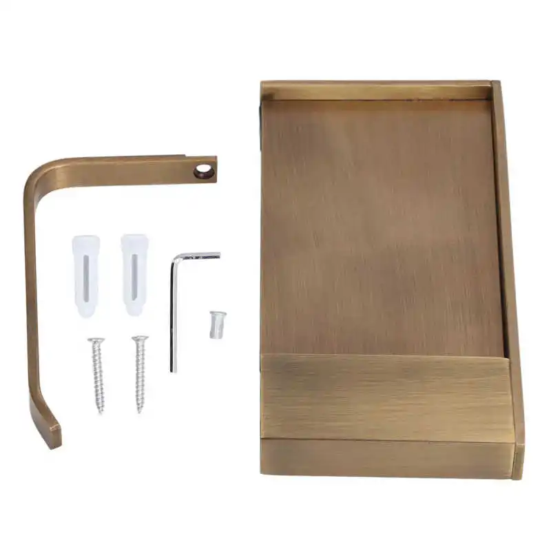 Toilet Paper Holder Phone Shelf Copper Antique Toilet Paper Shelf Gold Toilet Paper Holder with Shelf for Paper Holder Gold
Toilet Paper Holder Phone Shelf Copper Antique Toilet Paper Shelf Gold Toilet Paper Holder with Shelf for Paper Holder Gold