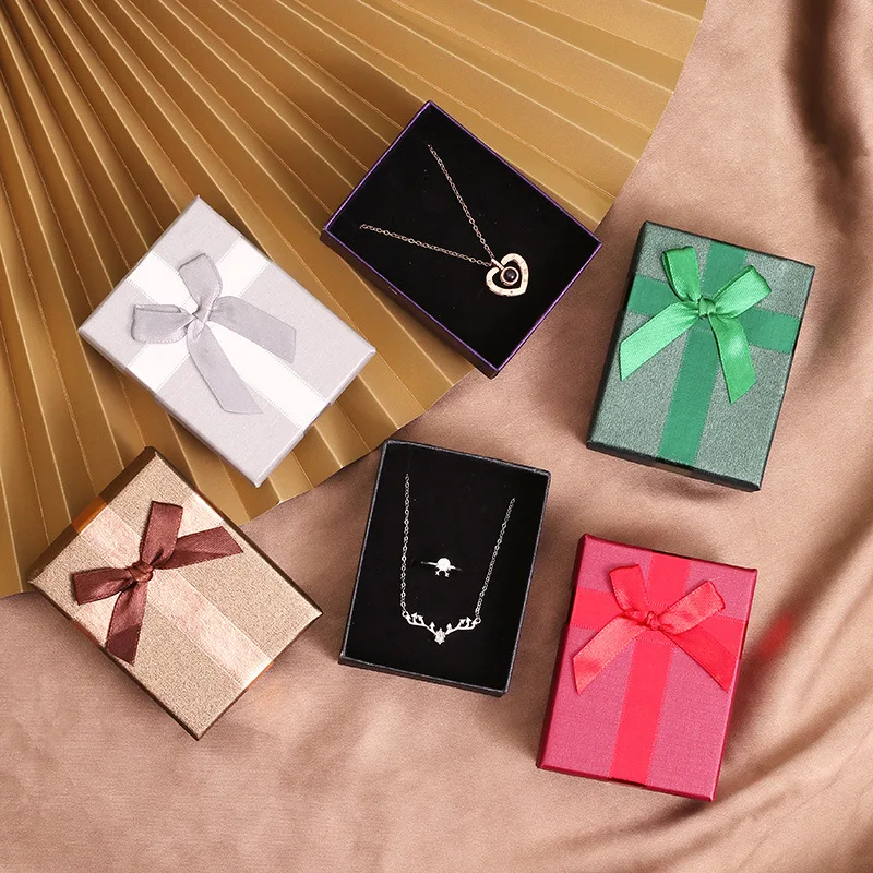 

Advanced Cross Gold Stamped Bow Tie Women'S Jewelry Box Earrings Necklace Bracelet Storage Box Wedding Jewelry Gift Package