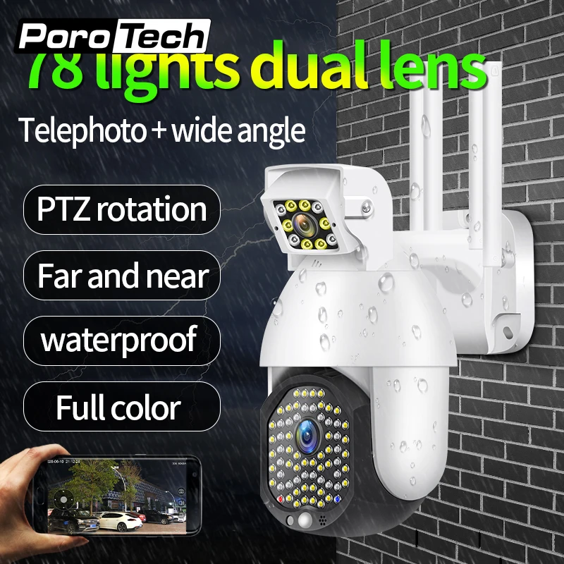 P11-68 2MP PTZ WiFi Camera Motion Two Voice Alert Human Detection Outdoor IP Camera Audio IR Night Vision Video CCTV Surveillan
P11-68 2MP PTZ WiFi Camera Motion Two Voice Alert Human Detection Outdoor IP Camera Audio IR Night Vision Video CCTV Surveillan