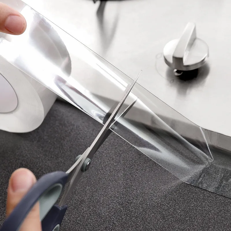 0.8mm Kitchen Sink Waterproof Mildew Strong Self-adhesive Transparent Nano Tape Bathroom Gap Strip Self-adhesive Pool Water Seal
0.8mm Kitchen Sink Waterproof Mildew Strong Self-adhesive Transparent Nano Tape Bathroom Gap Strip Self-adhesive Pool Water Seal