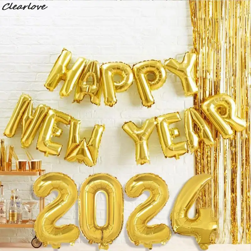 

2024 новый год s фотографический воздушный шар с новым годом воздушный шар 32 дюйма праздничный фотографический Декор