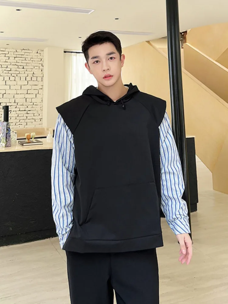 SYUHGFA Men Clothing 2022 Autumn Stripe Fake Two Pieces Patchwork Hoodie Sweatshirt Trendy Fashion Loose Hooded Sweatshirts
SYUHGFA Men Clothing 2022 Autumn Stripe Fake Two Pieces Patchwork Hoodie Sweatshirt Trendy Fashion Loose Hooded Sweatshirts