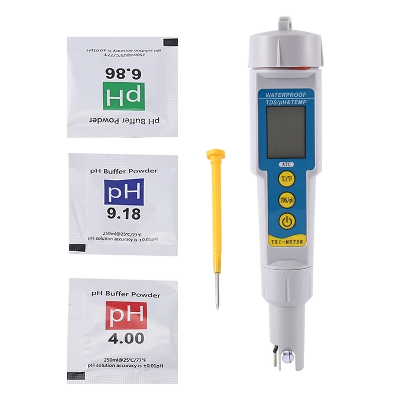 Water Quality Pen PH-986 Multifunctional PH/TDS/Temperature Test Pen Tester Water Quality Detection
Water Quality Pen PH-986 Multifunctional PH/TDS/Temperature Test Pen Tester Water Quality Detection