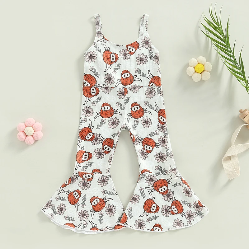 Модный летний комбинезон на подтяжках для маленьких девочек, комбинезон без рукавов с U-образным вырезом и принтом бычьих цветов, расклешенные брюки, комбинезон для девочек, детская одежда
Модный летний комбинезон на подтяжках для маленьких девочек, комбинезон без рукавов с U-образным вырезом и принтом бычьих цветов, расклешенные брюки, комбинезон для девочек, детская одежда