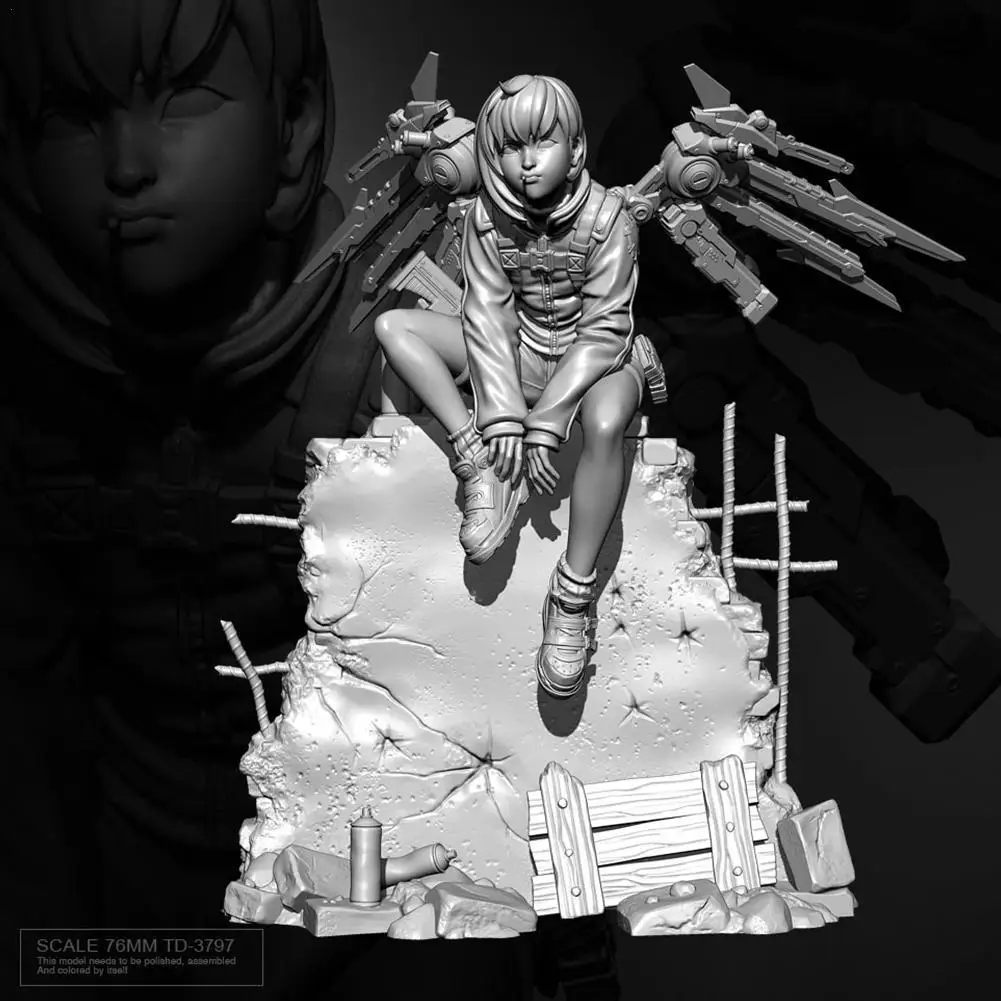 76mm Mecha Wings Girl Resin Model Kits DIY Colorless And Self-asembled Figure Model TD-3797 1/24 3"
76mm Mecha Wings Girl Resin Model Kits DIY Colorless And Self-asembled Figure Model TD-3797 1/24 3"