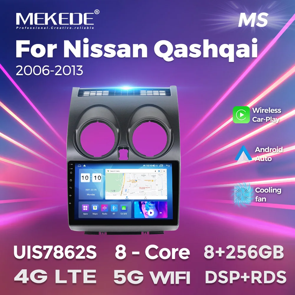8-Core 8G+256G 1280*800P Android Car Stereo For Nissan Qashqai 2006 2007 - 2013 Auto Wireless Carplay Radio DSP 2Din All in one
8-Core 8G+256G 1280*800P Android Car Stereo For Nissan Qashqai 2006 2007 - 2013 Auto Wireless Carplay Radio DSP 2Din All in one