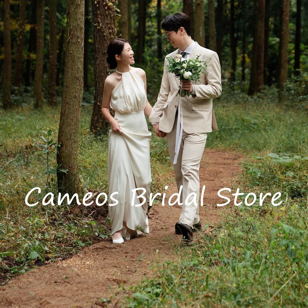 Женское свадебное платье с жемчужинами, корейский стиль, свадебное платье до пола с оборками и лямкой на шее цвета слоновой кости, 2023
Женское свадебное платье с жемчужинами, корейский стиль, свадебное платье до пола с оборками и лямкой на шее цвета слоновой кости, 2023