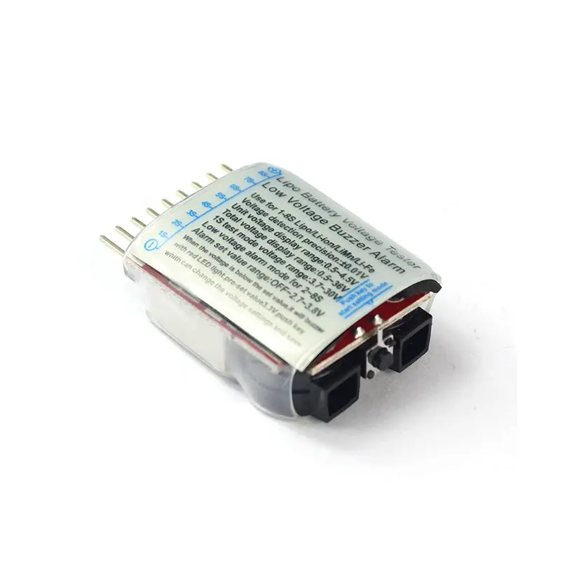 

Тестер напряжения батареи Lipo Li-ion/LiMn/Li-Fe, измеритель напряжения, индикатор, двойной динамик, сигнал низкого напряжения 1-8S, 10 шт./лот