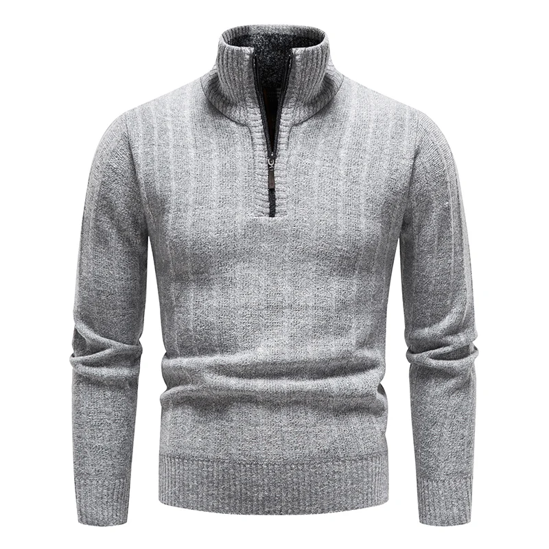 Winter Turtleneck Sweater Men High Quality Solid Color Half Zipper Knitted Sweaters Fashion Casual Warm Slim Pullover Autumn Top
Winter Turtleneck Sweater Men High Quality Solid Color Half Zipper Knitted Sweaters Fashion Casual Warm Slim Pullover Autumn Top