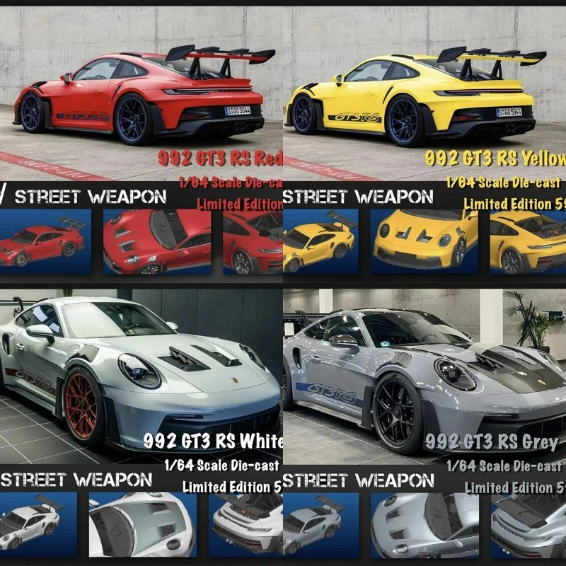 (Pre-Order) Street Weapon SW 1:64 992 GT3 Die-Cast Car Model Collection Miniature 
(Pre-Order) Street Weapon SW 1:64 992 GT3 Die-Cast Car Model Collection Miniature