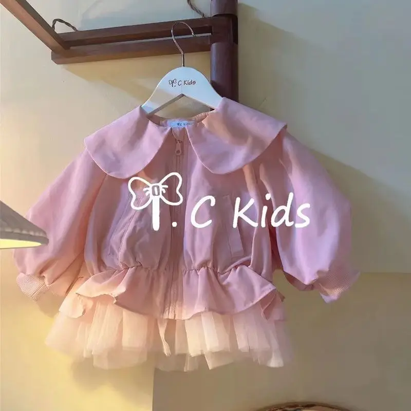 Детская одежда, новинка 2023, весенняя одежда, новинка, свободная повседневная куртка для девочек, рубашка на молнии, длинная сетчатая куртка в стиле пэчворк 
Детская одежда, новинка 2023, весенняя одежда, новинка, свободная повседневная куртка для девочек, рубашка на молнии, длинная сетчатая куртка в стиле пэчворк