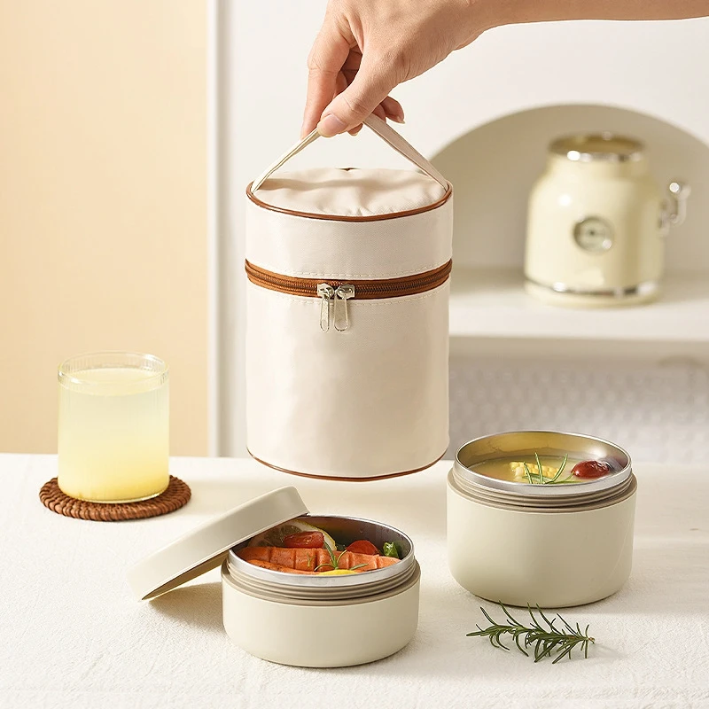 Portable Insulated Lunch Container Set Stackable Bento Lunch Box Stainless Steel Lunch Container With Lunch Bag 2 Pcs
Portable Insulated Lunch Container Set Stackable Bento Lunch Box Stainless Steel Lunch Container With Lunch Bag 2 Pcs