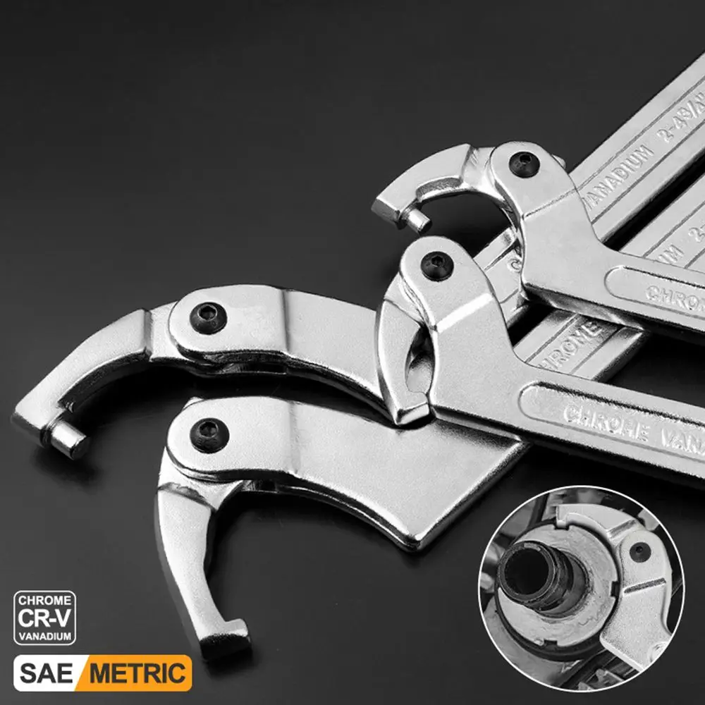 High-quality Adjustable Water Meter Wrench Hook Wrench C Spanner Half Moon Remove Cover 32mm 75mm For Slotted Retaining Rings
High-quality Adjustable Water Meter Wrench Hook Wrench C Spanner Half Moon Remove Cover 32mm 75mm For Slotted Retaining Rings