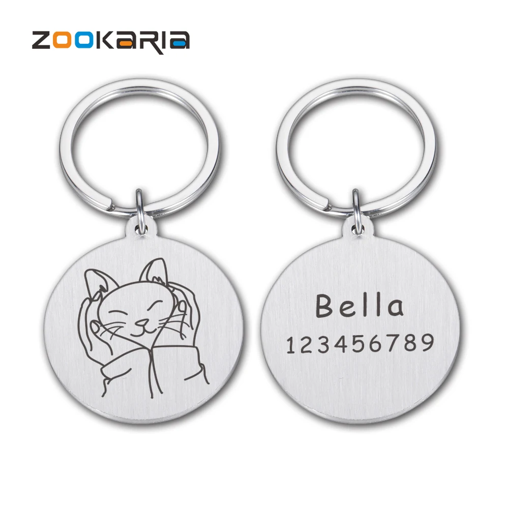 Personalized Engraving Anti-lost Dog ID Tag Identification Customized Pet Plate Name Puppy Collar Cat Round Tags Pet Supplies 
Personalized Engraving Anti-lost Dog ID Tag Identification Customized Pet Plate Name Puppy Collar Cat Round Tags Pet Supplies