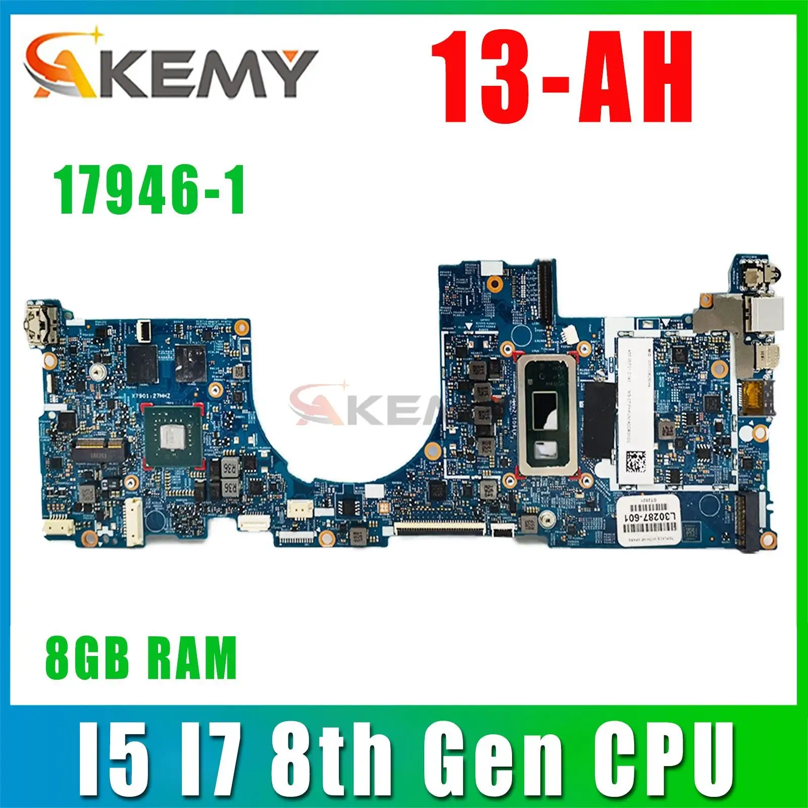 For HP ENVY 13-AH Laptop Motherboard Mainboard with i5-8265U I7-8565U CPU MX150 GPU 8GB RAM 17946-1 Motherboard
For HP ENVY 13-AH Laptop Motherboard Mainboard with i5-8265U I7-8565U CPU MX150 GPU 8GB RAM 17946-1 Motherboard