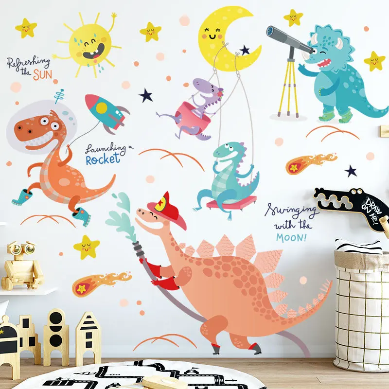 Cartoon Dinosaur Wall Stickers for Kids Children Room Decoration Cute Animal Vinyl Decal Murals Self-Adhesive Large Wallpapers
Cartoon Dinosaur Wall Stickers for Kids Children Room Decoration Cute Animal Vinyl Decal Murals Self-Adhesive Large Wallpapers