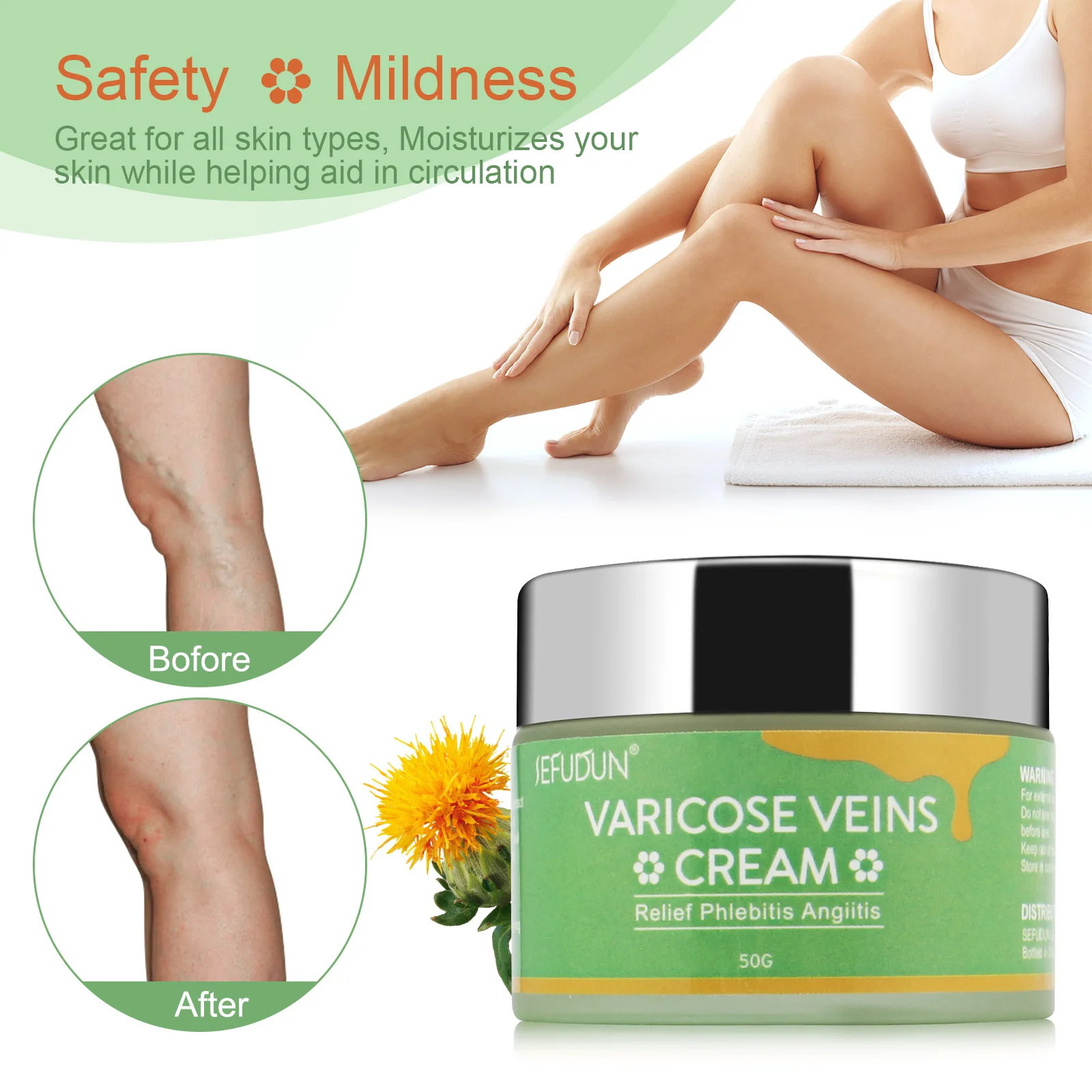 Varicose Veins Cream,Varicose Vein Treatment for Legs,Relief Phlebitis Angiitis Inflammation,Improve Blood Circulation
Varicose Veins Cream,Varicose Vein Treatment for Legs,Relief Phlebitis Angiitis Inflammation,Improve Blood Circulation