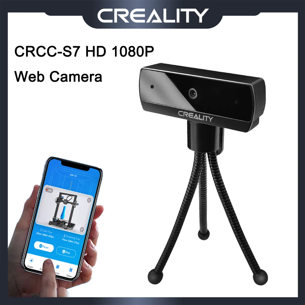

Creality Original 3D CRCC-S7 HD 1080P 1920(H)×1080(V) Web Camera 5V Portable Remote Control Could Print Easy Installation
