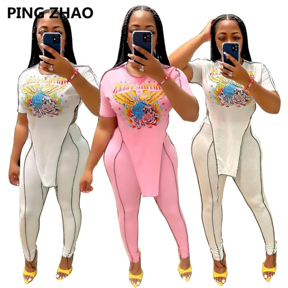 PING ZHAO Elegant Women's Set Irregular V-hem T-shirt and LeggingsTracksuit Two Piece Set Outfits 2022 Sweatsuit
PING ZHAO Elegant Women's Set Irregular V-hem T-shirt and LeggingsTracksuit Two Piece Set Outfits 2022 Sweatsuit