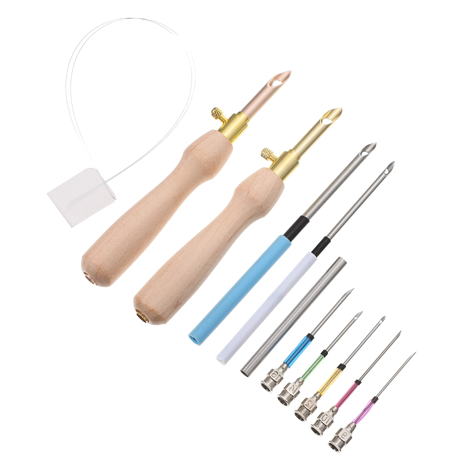1 Set Embroidery Stitching Punch Needle Wooden Handle Embroidery Punch Needles
1 Set Embroidery Stitching Punch Needle Wooden Handle Embroidery Punch Needles