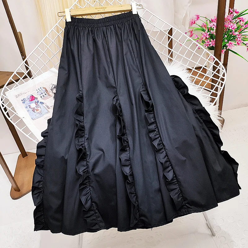 Vintage Elegant A-Line Women Skirt Japanese Sweet Preppy Style Ruffles Faldas Mujer Korean Summer New Arrival Midi Skirt
Vintage Elegant A-Line Women Skirt Japanese Sweet Preppy Style Ruffles Faldas Mujer Korean Summer New Arrival Midi Skirt