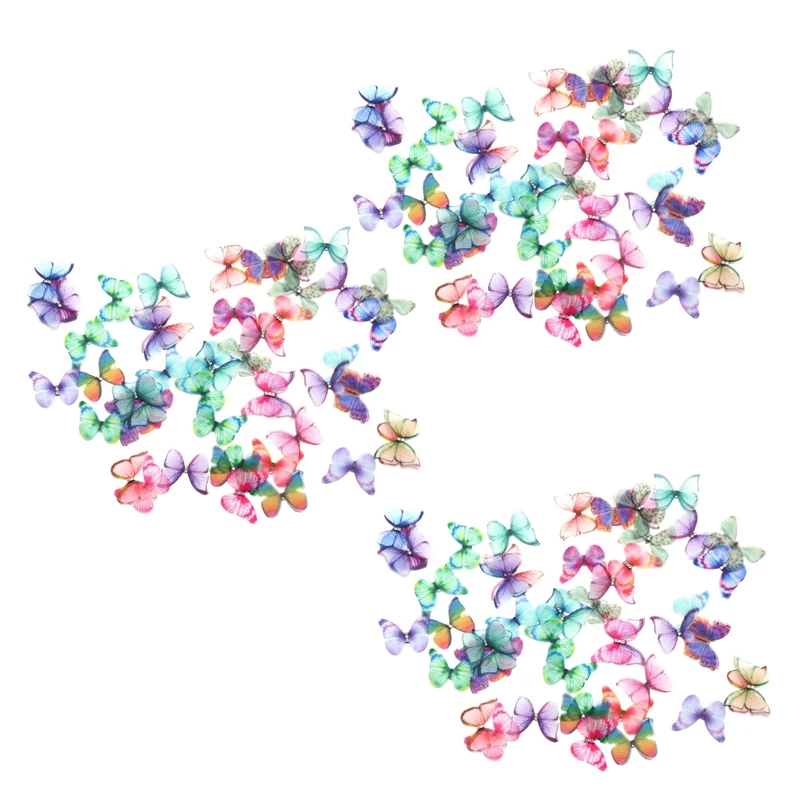 150Pcs Gradient Color Organza Fabric Butterfly Appliques 38Mm Translucent Chiffon Butterfly For Party Decor
150Pcs Gradient Color Organza Fabric Butterfly Appliques 38Mm Translucent Chiffon Butterfly For Party Decor