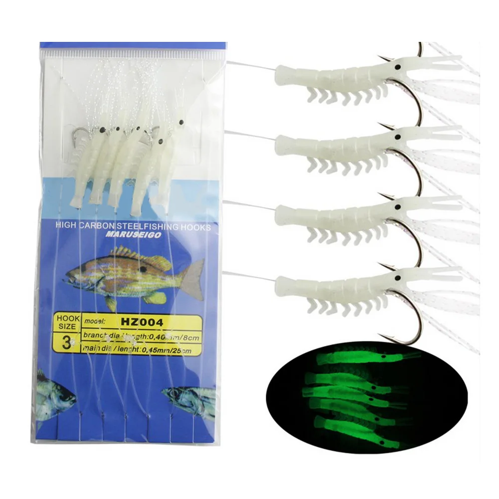 5pcs Fishing Lure Soft Rigs Luminous Shrimp Bait Jigs Shrimp Skewer Fishing Hook Shrimp Bait Jigs Lure Soft Lure Worn Fake Lure
5pcs Fishing Lure Soft Rigs Luminous Shrimp Bait Jigs Shrimp Skewer Fishing Hook Shrimp Bait Jigs Lure Soft Lure Worn Fake Lure