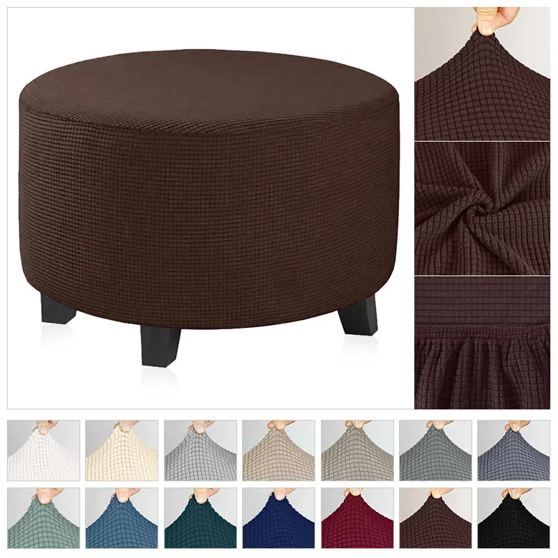 Polar Fleece Plaid Round Ottoman Footstool Cover Stretch Washable Removable Sofa Footstool Covers For Hotel Home Living Room 
Polar Fleece Plaid Round Ottoman Footstool Cover Stretch Washable Removable Sofa Footstool Covers For Hotel Home Living Room
