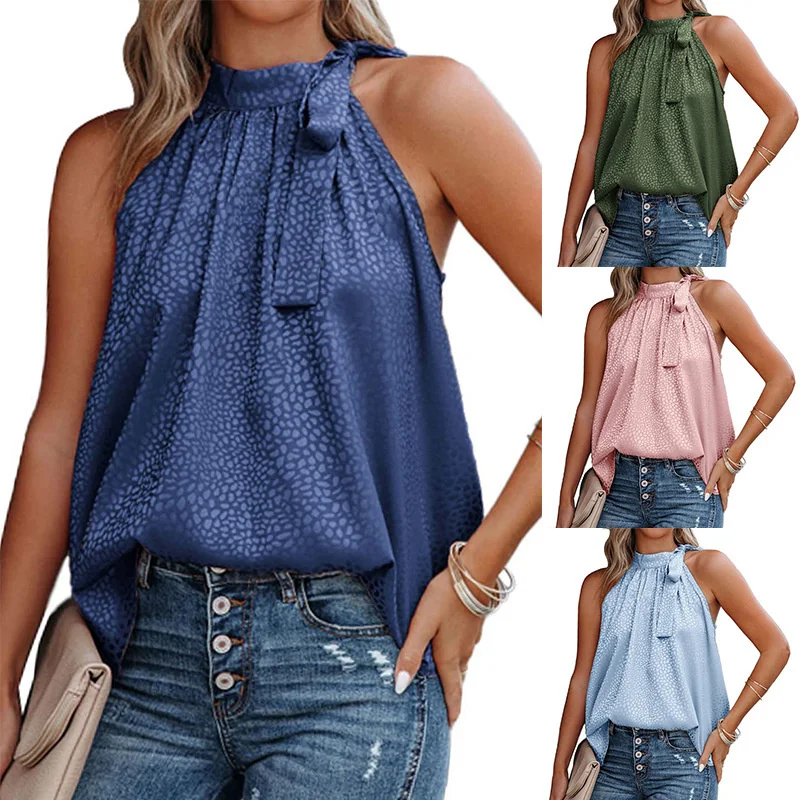 Women's 2022 Y2k Style Summer New Round Neck Solid Color Neck Bow Leopard Print Sleeveless Vest
Women's 2022 Y2k Style Summer New Round Neck Solid Color Neck Bow Leopard Print Sleeveless Vest