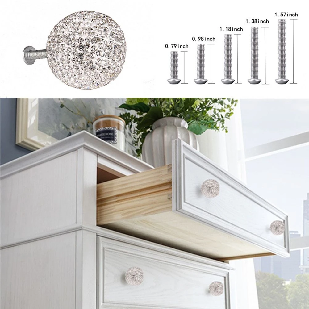 2Pcs Glitter Rhinestone Ball Shape Door Handles Wardrobe Wardrobe Drawer Handles Cabinet Door Wardrobe Handles Hardware
2Pcs Glitter Rhinestone Ball Shape Door Handles Wardrobe Wardrobe Drawer Handles Cabinet Door Wardrobe Handles Hardware