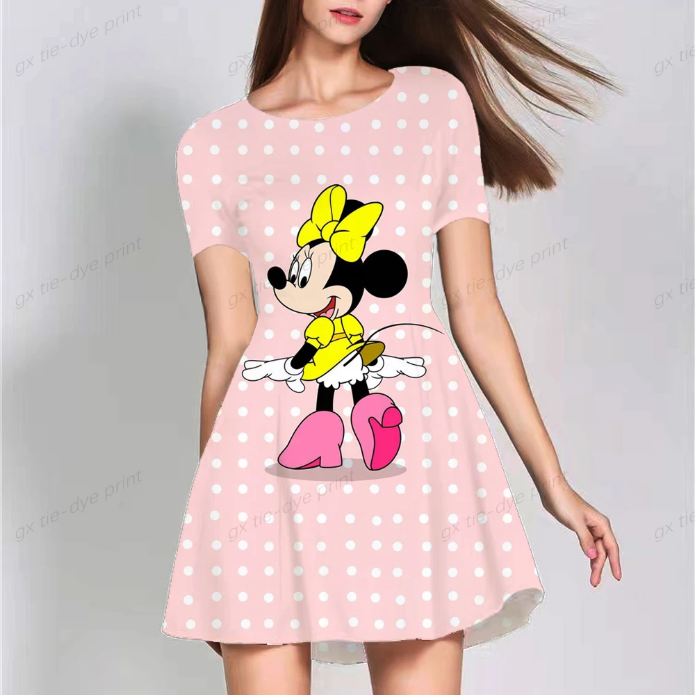 2022 Summer Women's Disney Mickey Mouse Print Short-sleeve Dress Elegant Casual Cartoon Printed Female Fashionable Mini Dress
2022 Summer Women's Disney Mickey Mouse Print Short-sleeve Dress Elegant Casual Cartoon Printed Female Fashionable Mini Dress