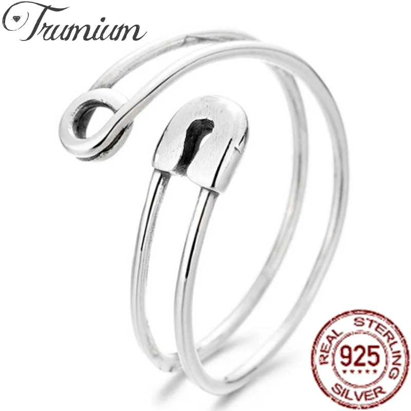 Trumium Real S925 Sterling Silver Retro Pin Distressed Open-End Personality Rings For women birthday party Female Sweet Gift
Trumium Real S925 Sterling Silver Retro Pin Distressed Open-End Personality Rings For women birthday party Female Sweet Gift