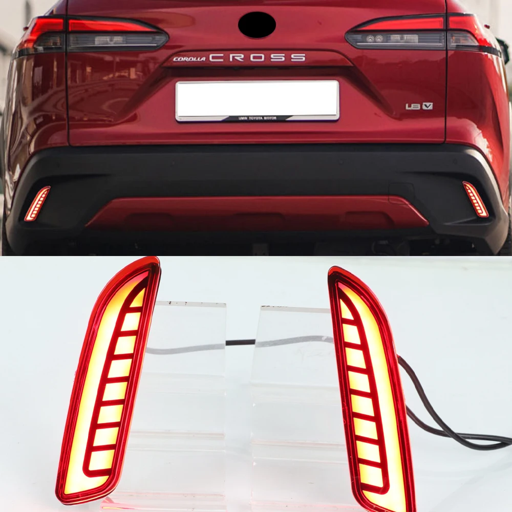 Nice 1 Set LED Reflector Car Rear Fog Lamp Brake Light Dynamic Turn Signal 3-in-1 Functions For Toyota Corolla Cross 2020 2021
Nice 1 Set LED Reflector Car Rear Fog Lamp Brake Light Dynamic Turn Signal 3-in-1 Functions For Toyota Corolla Cross 2020 2021