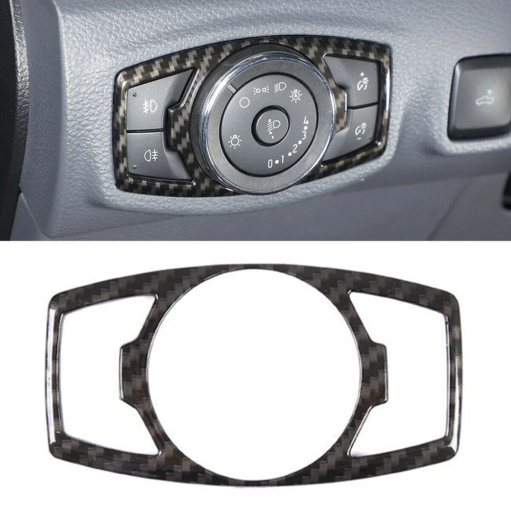 

ABS углеродное волокно фара 11111111 кнопка переключения крышка отделка рамка для Ford Ranger 15-22 аксессуары для интерьера автомобиля