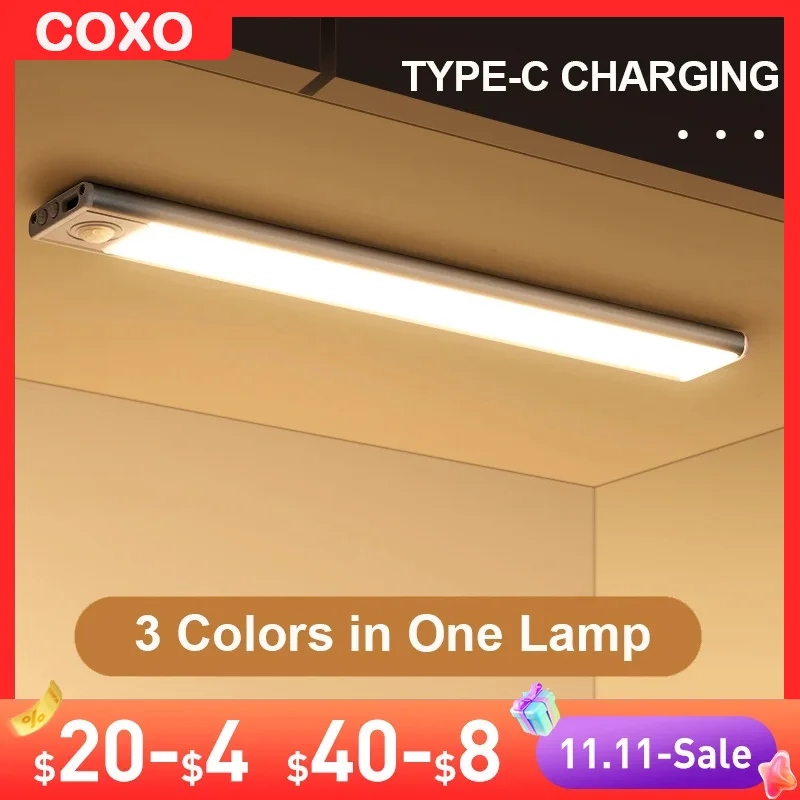 LED Night Light TYPE-C Motion Sensor Wireless Cabinet Lights For Kitchen Bedroom Wardrobe Indoor Lighting 3 Colors in One Lamp
LED Night Light TYPE-C Motion Sensor Wireless Cabinet Lights For Kitchen Bedroom Wardrobe Indoor Lighting 3 Colors in One Lamp