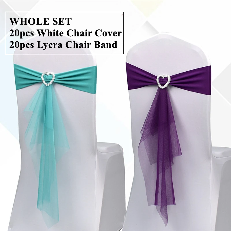 Полный комплект 20 шт. белых банкетных чехлов на стулья из спандекса с 20 комплектами из лайкры Повязка На Стул Sash для украшения свадебного мероприятия отеля
Полный комплект 20 шт. белых банкетных чехлов на стулья из спандекса с 20 комплектами из лайкры Повязка На Стул Sash для украшения свадебного мероприятия отеля