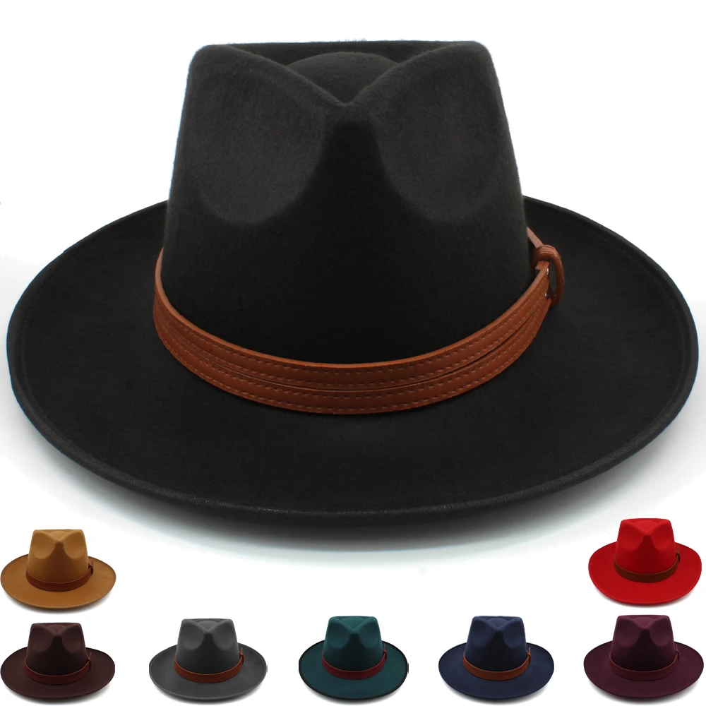 Панама шерстяная с широкими полями для мужчин и женщин, Классическая Ретро вечерние Па от солнца, для путешествий, в уличном стиле, размеры US... 
Панама шерстяная с широкими полями для мужчин и женщин, Классическая Ретро вечерние Па от солнца, для путешествий, в уличном стиле, размеры US...