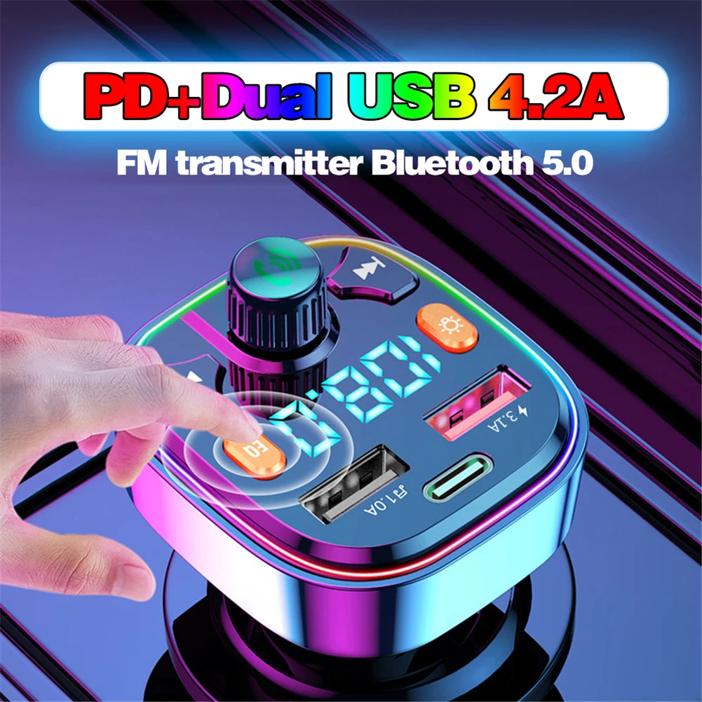 FM Transmitter Car Handfree Accessories Bluetooth 5.0 Car Charger Dual USB External Microphone PD Type C Q5 18W
FM Transmitter Car Handfree Accessories Bluetooth 5.0 Car Charger Dual USB External Microphone PD Type C Q5 18W