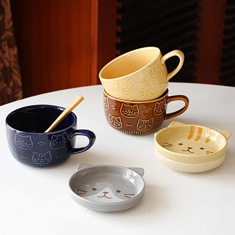Cute Japanese Cartoon Anime Cat Cup Mark Coffee Cup with Lid Ceramic Cute Milk Cup Couple Breakfast Cup Office Water Glass
Cute Japanese Cartoon Anime Cat Cup Mark Coffee Cup with Lid Ceramic Cute Milk Cup Couple Breakfast Cup Office Water Glass