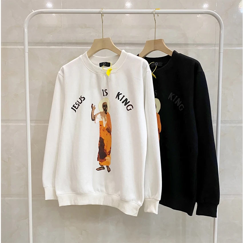 Men Women Classic Hoodie Jesus Is The King Picture Oil Painting Kanye West Portrait Hip Hop Sweatshirt Men Women
Men Women Classic Hoodie Jesus Is The King Picture Oil Painting Kanye West Portrait Hip Hop Sweatshirt Men Women