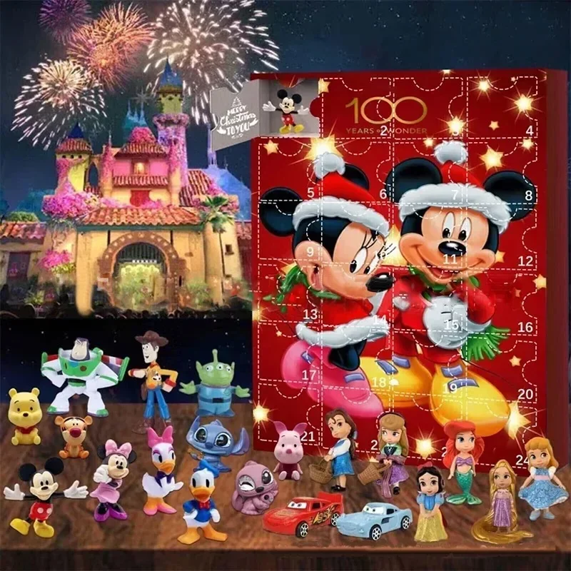 Аксессуары Disney Рождественский адвент-календарь коробка Lilo & Stitch модель куклы