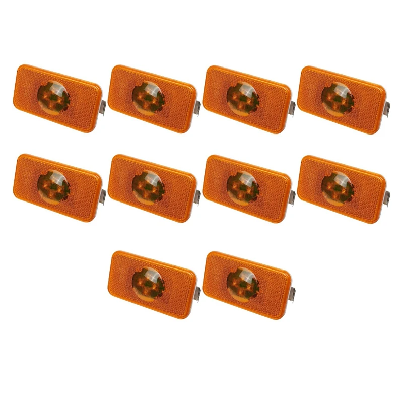 

10X 24V Car Truck LED Side Marker Light Amber Indicator Lamp 4 LED For Volvo Trucks FM/FH