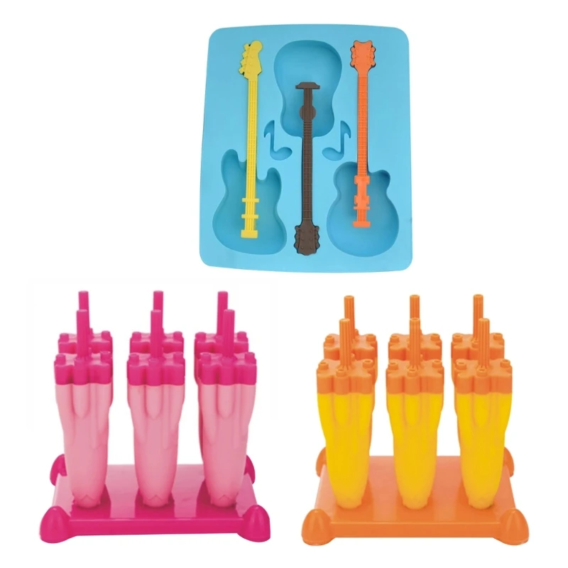 2023 New 3 Cavities Guitar 6 Cavities Rocket Ice Tray Silicone Molds with Lid Popsicle Cakesicle Molds DIY Dessert Kitchen Tool
2023 New 3 Cavities Guitar 6 Cavities Rocket Ice Tray Silicone Molds with Lid Popsicle Cakesicle Molds DIY Dessert Kitchen Tool