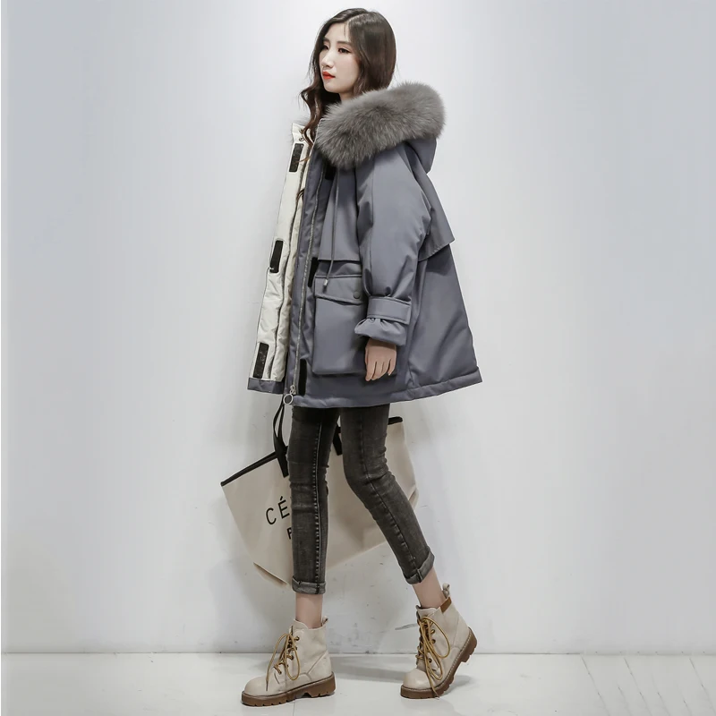 Women's Down Jackets Coat 2021 Winter Thick Big Fur Collar Cotton Coat Jacket Trend Coat Warm Belt Lace Up Snow Jacket Hooded
Women's Down Jackets Coat 2021 Winter Thick Big Fur Collar Cotton Coat Jacket Trend Coat Warm Belt Lace Up Snow Jacket Hooded