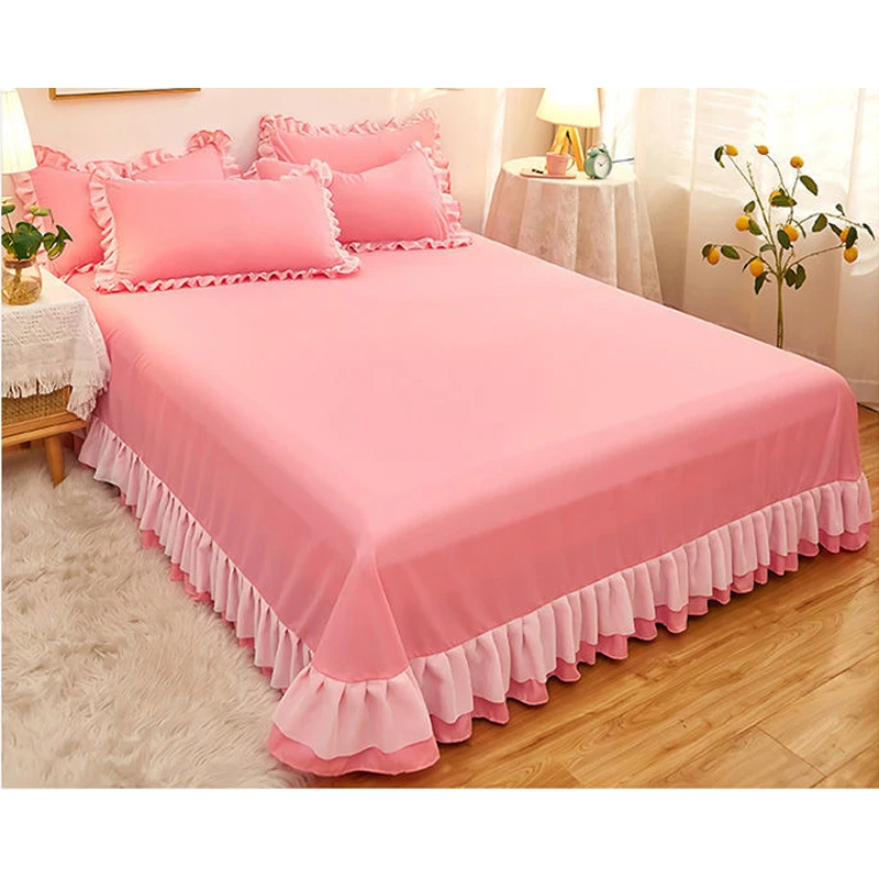 WOSTAR Cute princess style pink quilt cover 4-piece luxury double bed bedding four-piece set duvet cover bed sheet pillowcase
WOSTAR Cute princess style pink quilt cover 4-piece luxury double bed bedding four-piece set duvet cover bed sheet pillowcase