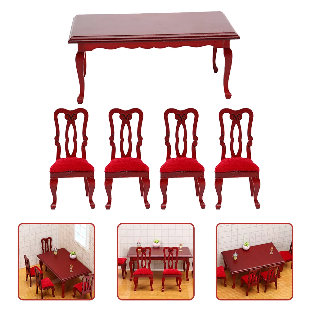 Vintage Dining Chair Set Miniature Table Chairs 1/12 Scale Furniture Tiny House Model Toy
Vintage Dining Chair Set Miniature Table Chairs 1/12 Scale Furniture Tiny House Model Toy