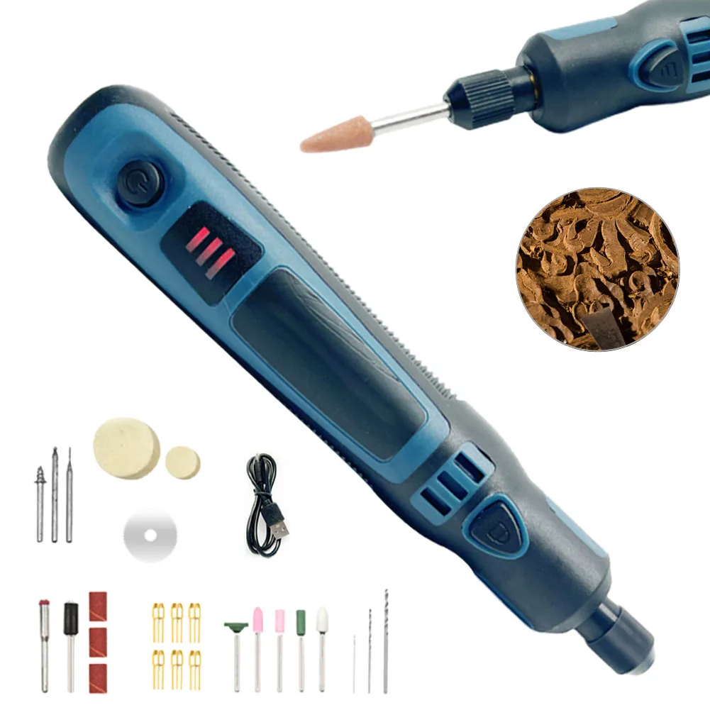 26pcs 3.6V Engraving Pen Kit Cordless Rotary Electronic Tool DIY Wireless Drill 6 Collet Sizes Woodworking Abrasive Accessories
26pcs 3.6V Engraving Pen Kit Cordless Rotary Electronic Tool DIY Wireless Drill 6 Collet Sizes Woodworking Abrasive Accessories