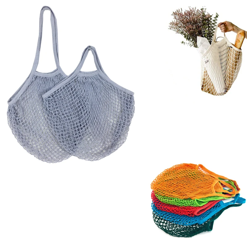 Reusable Mesh Shopping Bags Portable Shoulder-Bag Net Fruit Vegetable Storage Eco-friendly Cotton Handle Foldable Bag Protable
Reusable Mesh Shopping Bags Portable Shoulder-Bag Net Fruit Vegetable Storage Eco-friendly Cotton Handle Foldable Bag Protable