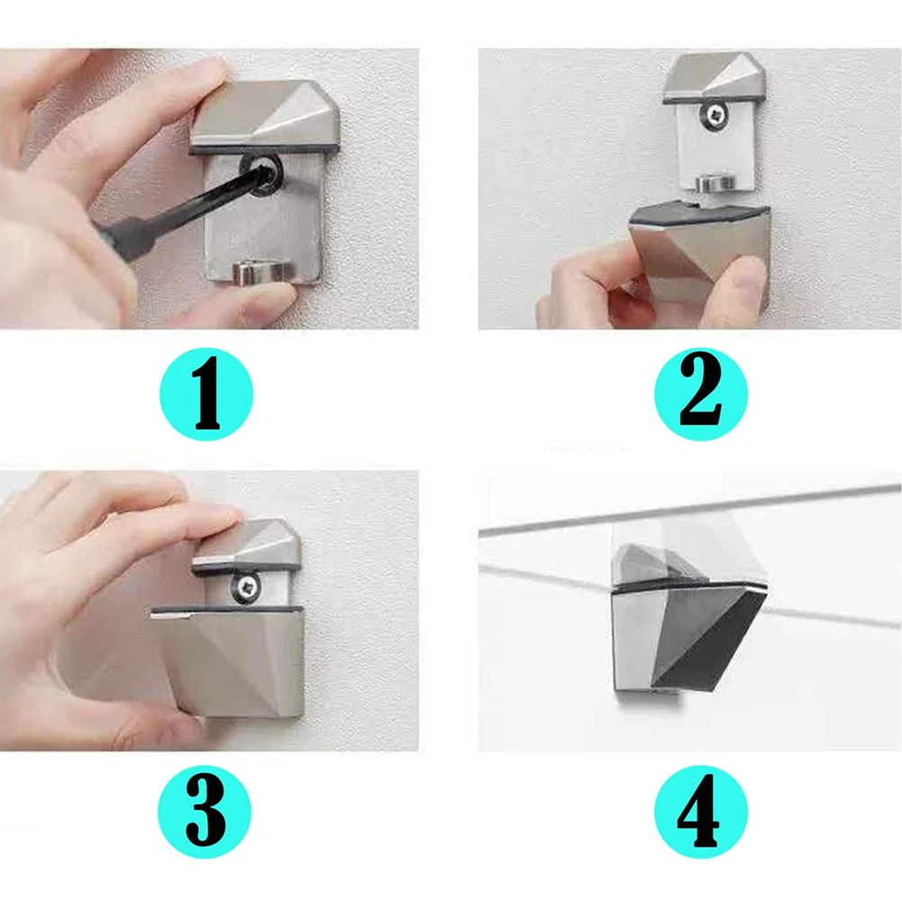 2PCS Zinc Alloy Adjustable Glass Clamps Shelf Clamp Glass Shelf Support Plate Holder Bracket Home Improvement Hardware
2PCS Zinc Alloy Adjustable Glass Clamps Shelf Clamp Glass Shelf Support Plate Holder Bracket Home Improvement Hardware