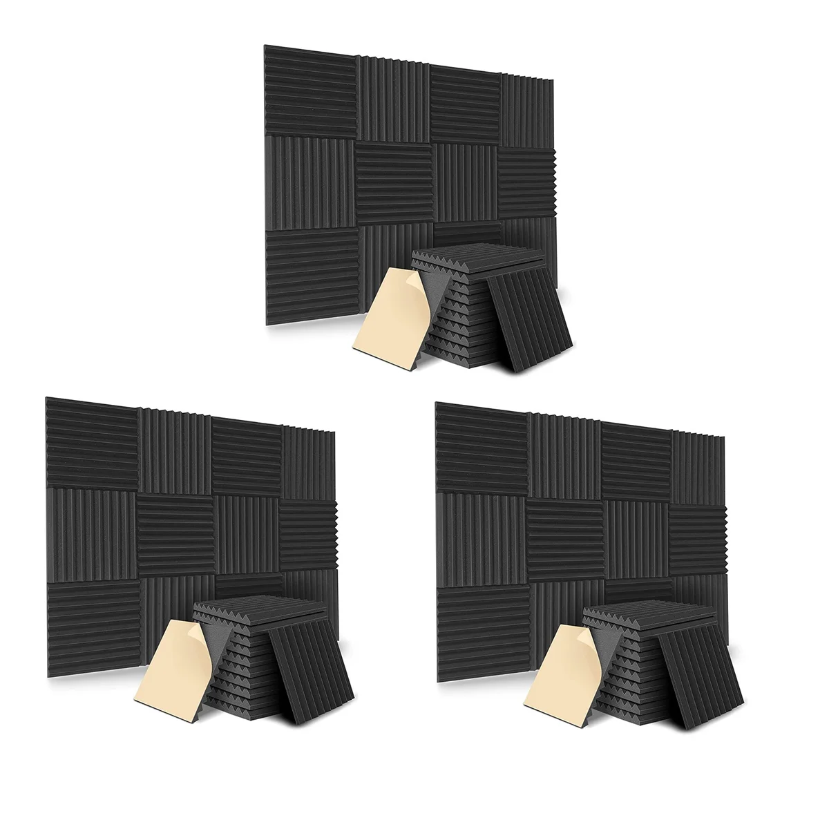 36 Pack Self-Adhesive Acoustic Panels, Sound Proof Foam Panels, High Density Soundproofing Wall Panels for Home(Black)
36 Pack Self-Adhesive Acoustic Panels, Sound Proof Foam Panels, High Density Soundproofing Wall Panels for Home(Black)
